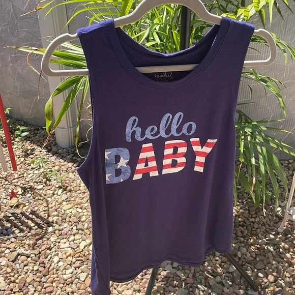 Isabel Maternity Medium Patriotic Tank M Isabel by Ingrid & Isabel EUC - Picture 6 of 8